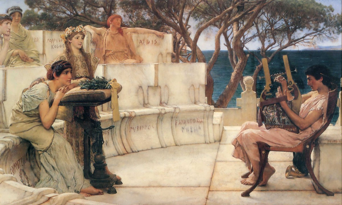 Sappho and Alcaeus by Sir Lawrence Alma-Tadema