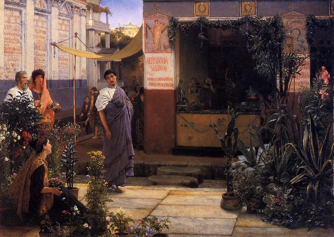 The Flower Market by Sir Lawrence Alma-Tadema