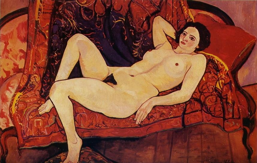 Nude on the sofa by Suzanne Valadon