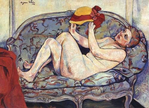 Nude Reclining on a Sofa by Suzanne Valadon