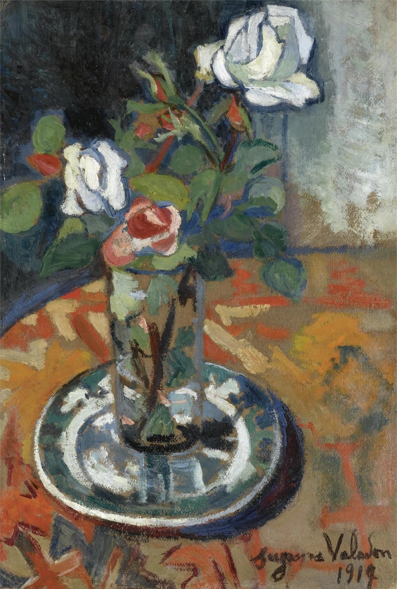 Roses in a Vase by Suzanne Valadon