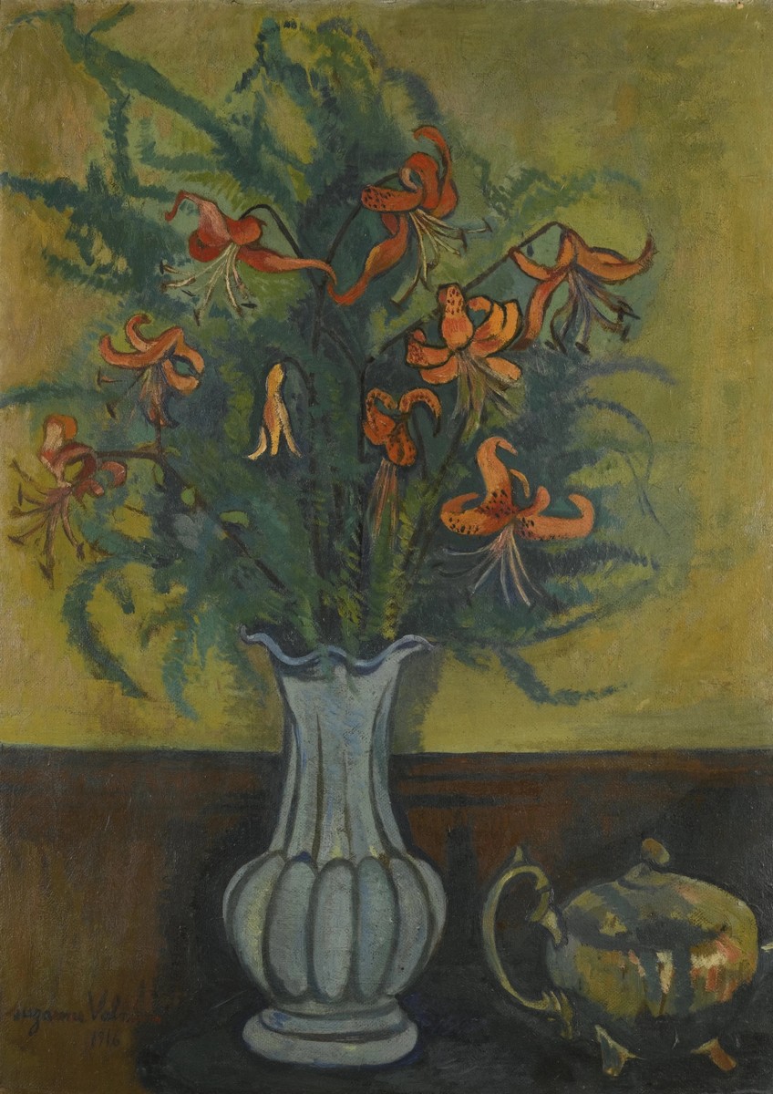 Vase of Flowers and Teapot by Suzanne Valadon