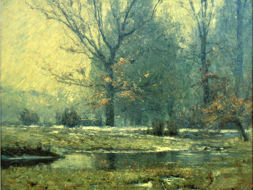 Creek in Winter by T. C. Steele