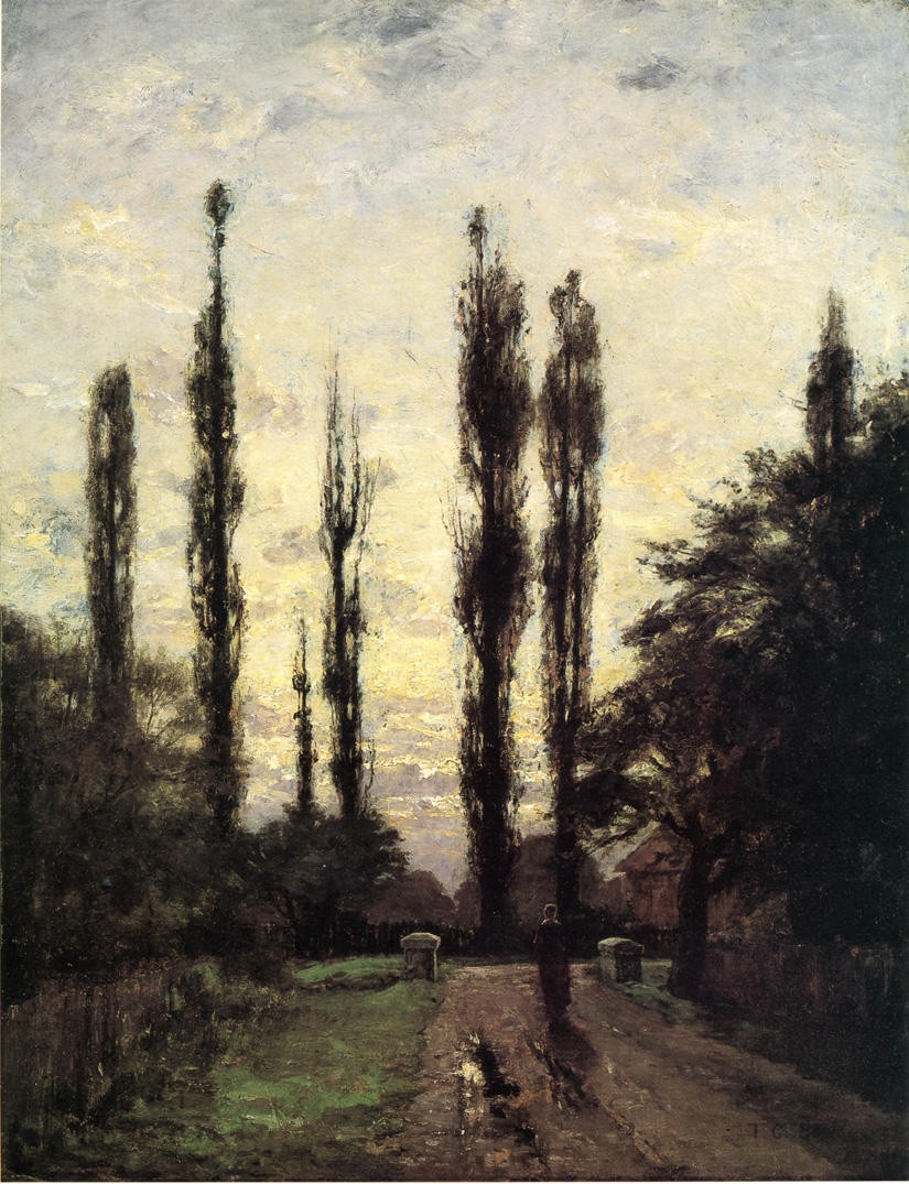 Evening, Poplars by T. C. Steele