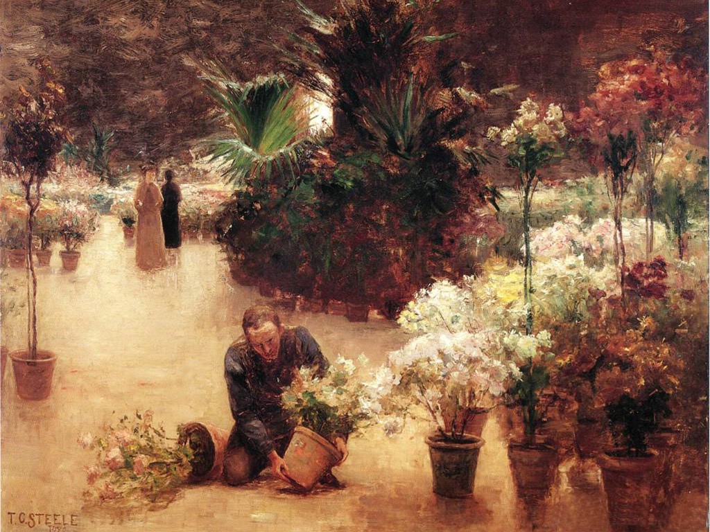 Flower Mart by T. C. Steele