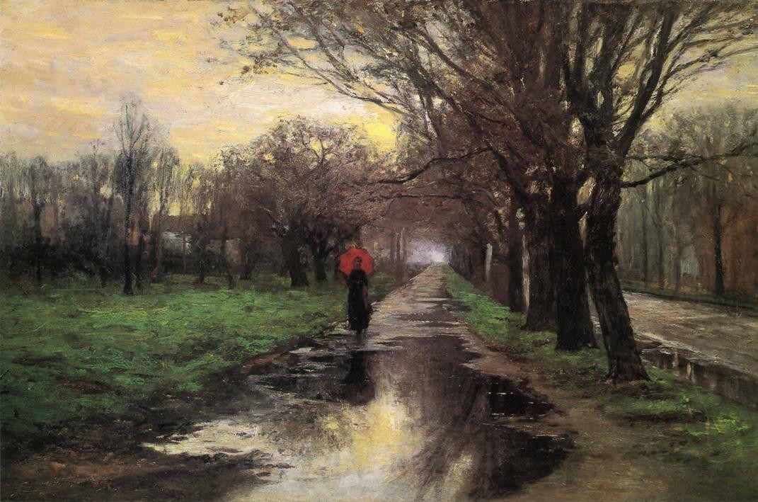 Meridian Street, Thawing Weather by T. C. Steele