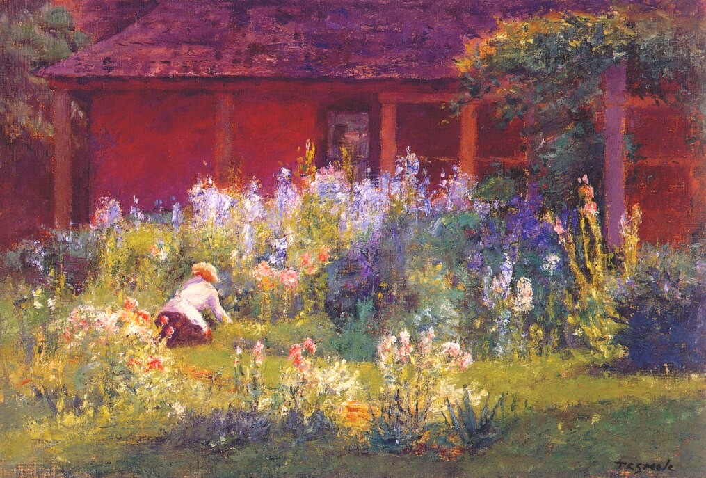 Selma in the Garden by T. C. Steele