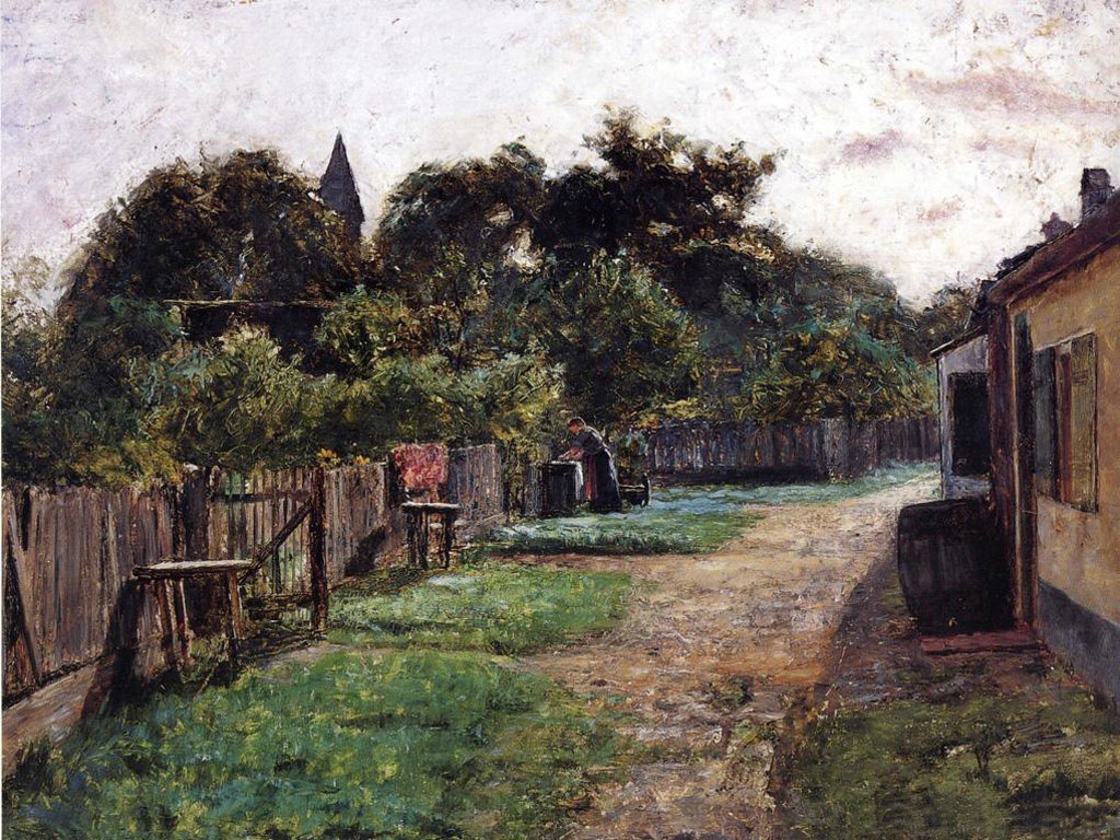 Village Scene by T. C. Steele