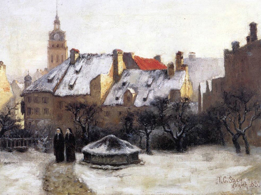 Winter Afternoon Old Munich by T. C. Steele