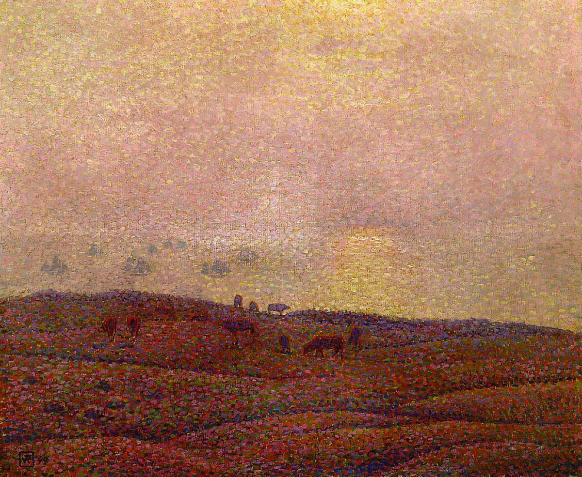 Cows in a Landscape by Theo van Rysselberghe