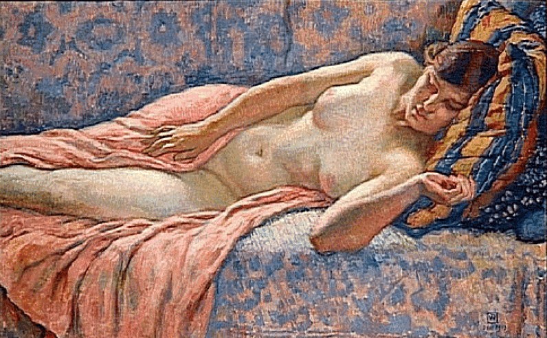 Etude of Female Nude by Theo van Rysselberghe