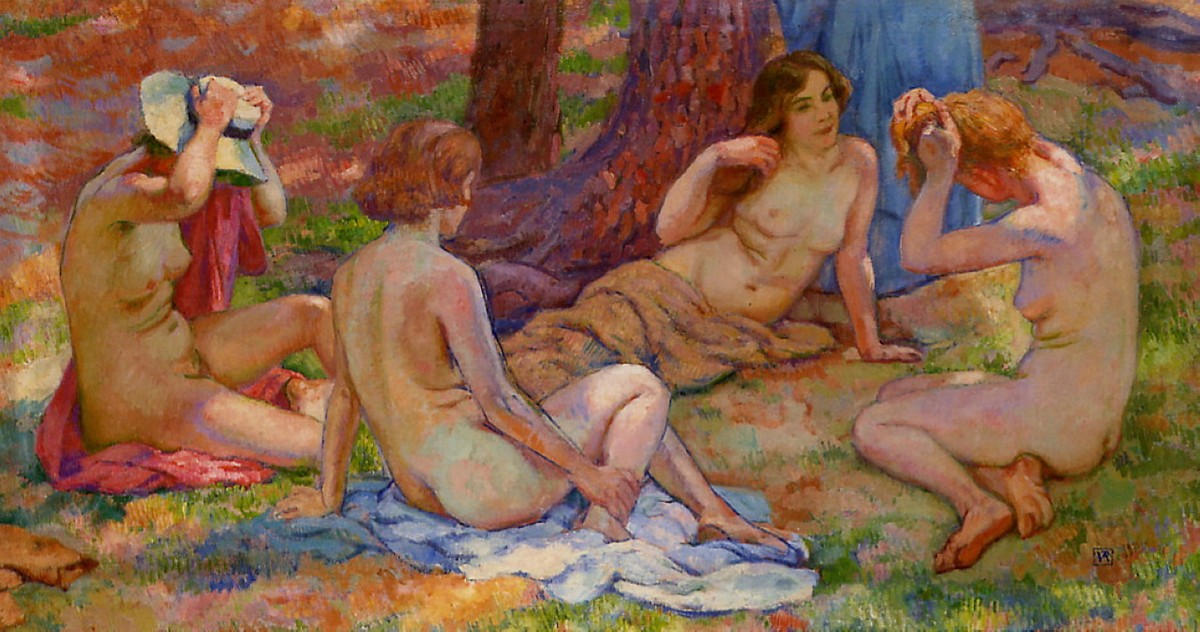 Four Bathers by Theo van Rysselberghe
