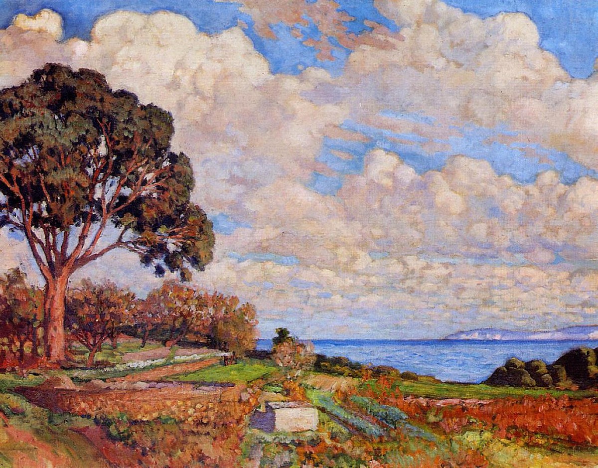 Large Tree near the Sea by Theo van Rysselberghe