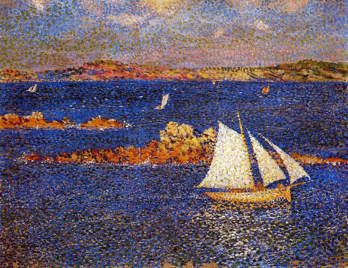 Near the Rocks of Per Kiridec by Theo van Rysselberghe
