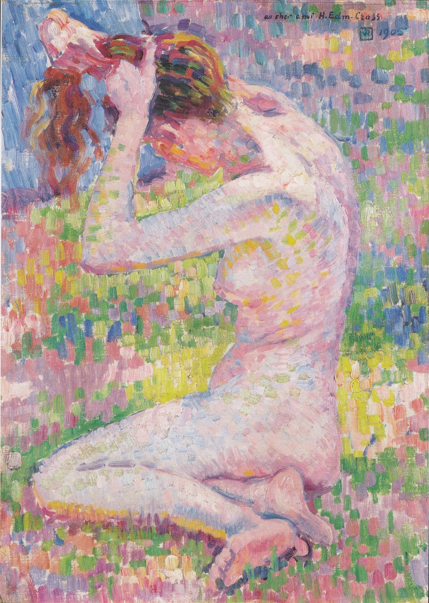 Seated nude by Theo van Rysselberghe