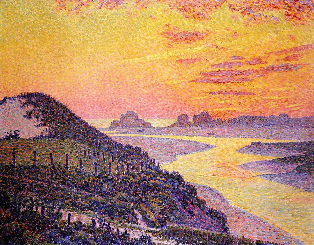 Sunset at Ambletsuse by Theo van Rysselberghe