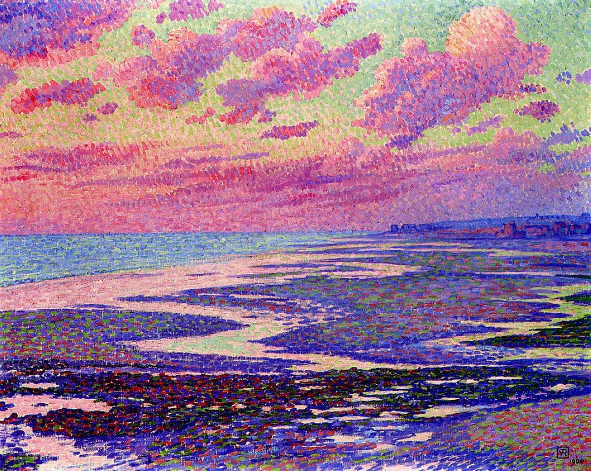 The Beach at Ambleteuse at Low Tide by Theo van Rysselberghe