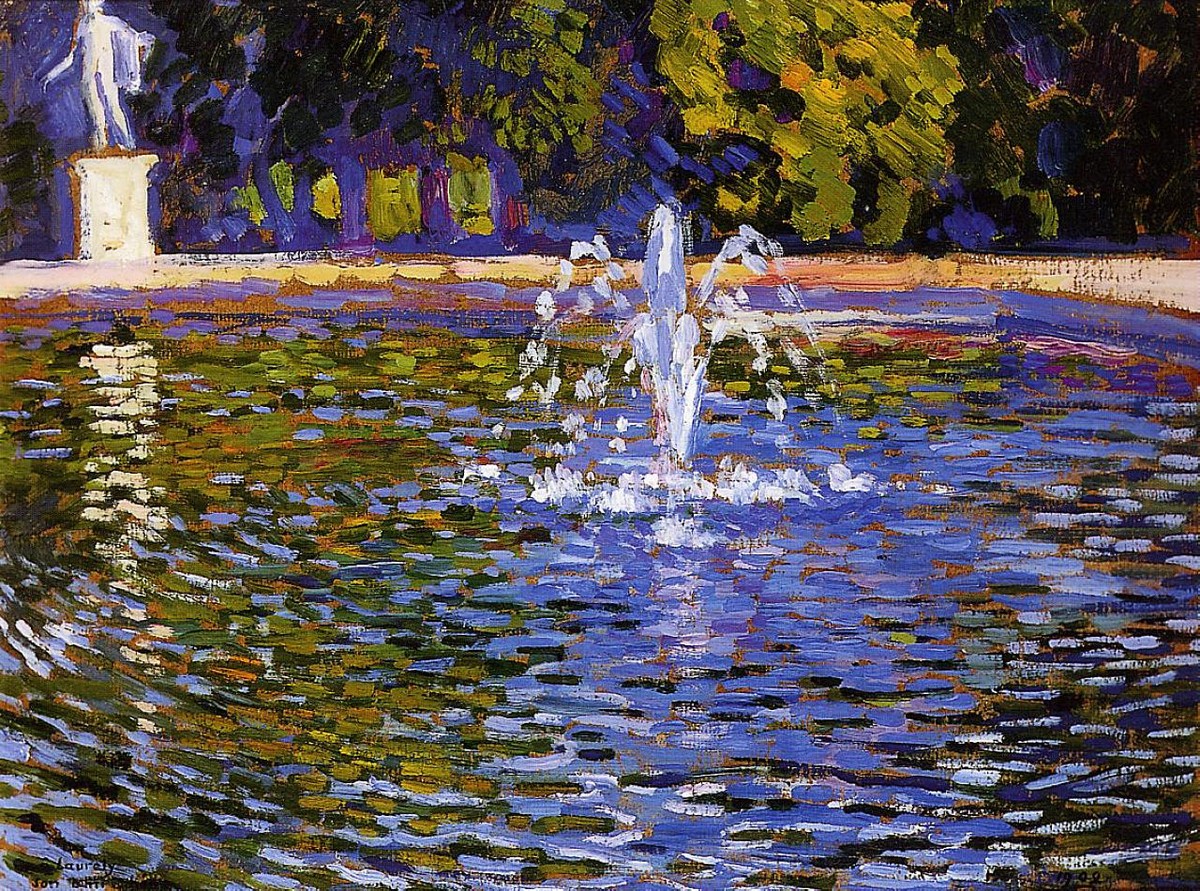 The Fountain - Parc Sans Souci at Potsdam by Theo van Rysselberghe