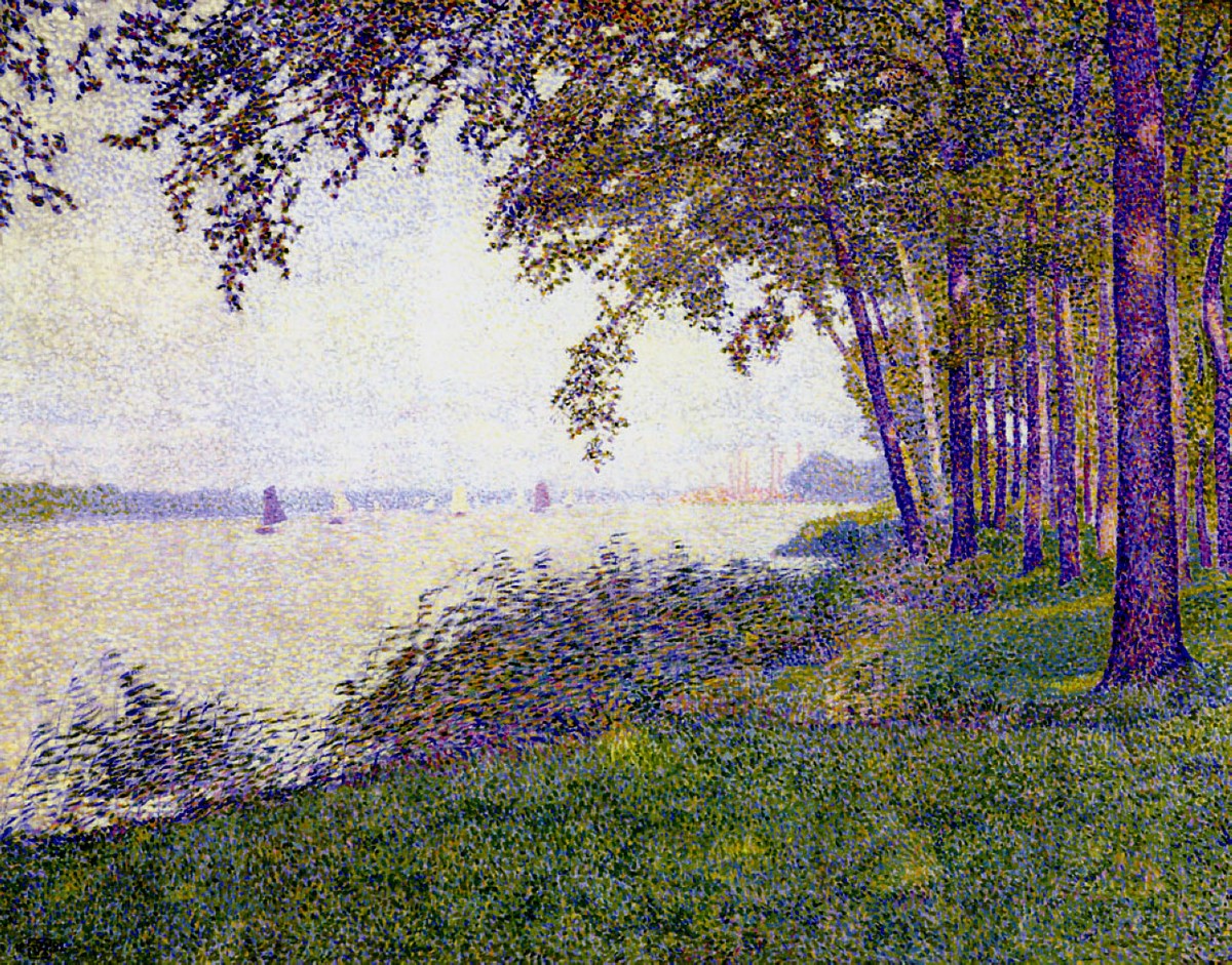 The Schelde Upstream from Antwerp After Fog by Theo van Rysselberghe