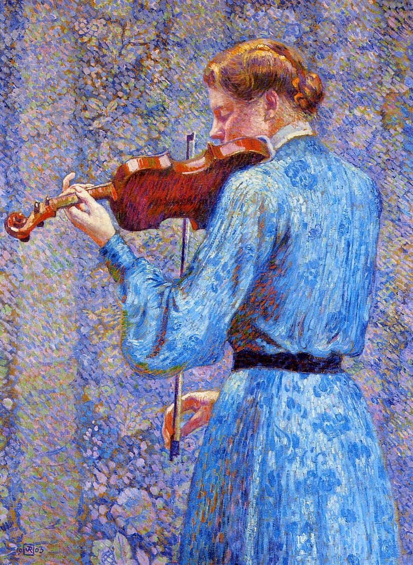 The Violinist by Theo van Rysselberghe