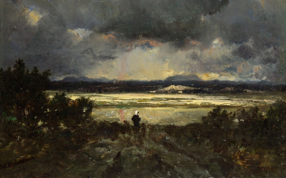 Sunset in the Auvergne by Theodore Rousseau