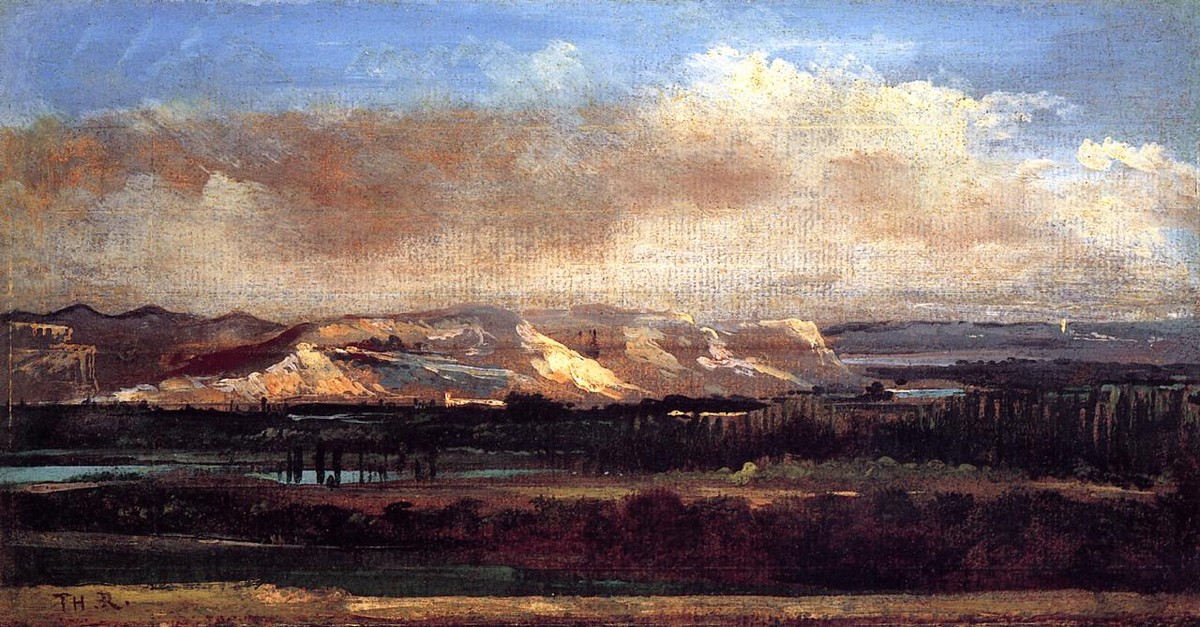 The Saleve Cliffs near Geneva by Theodore Rousseau