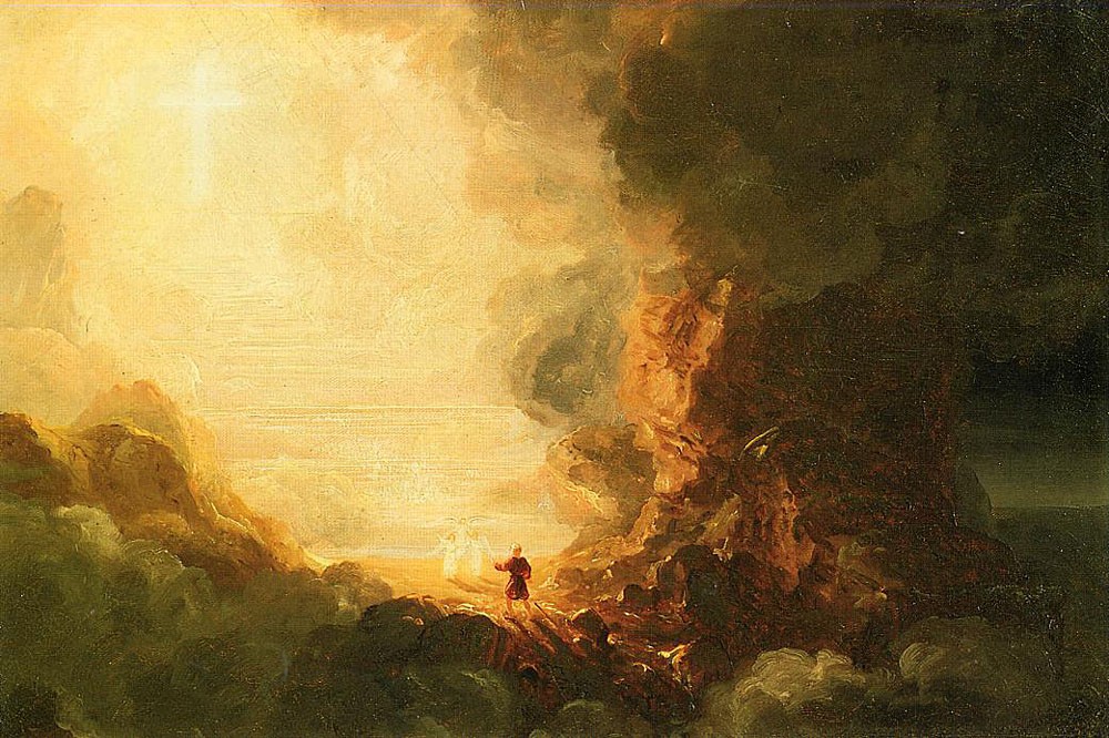 Study for The Pilgrim of the Cross at the End of His Journey by Thomas Cole