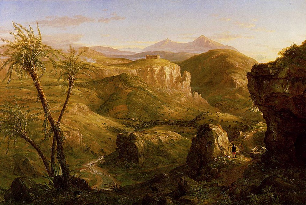 The Vale and Temple of Segeste, Sicily by Thomas Cole