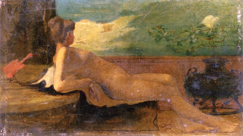 Reclining Nude by Thomas Dewing
