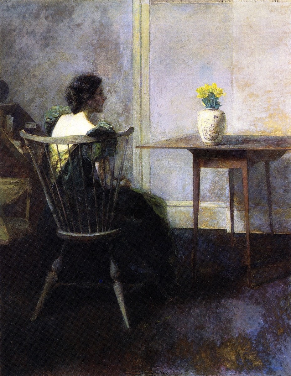 Yellow Tulips by Thomas Dewing