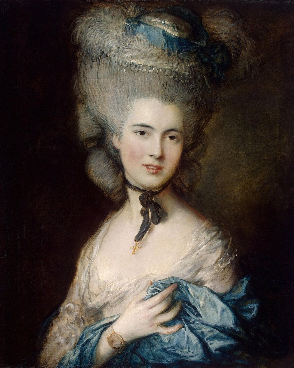 A Woman in Blue (Portrait of the Duchess of Beaufort) by Thomas Gainsborough