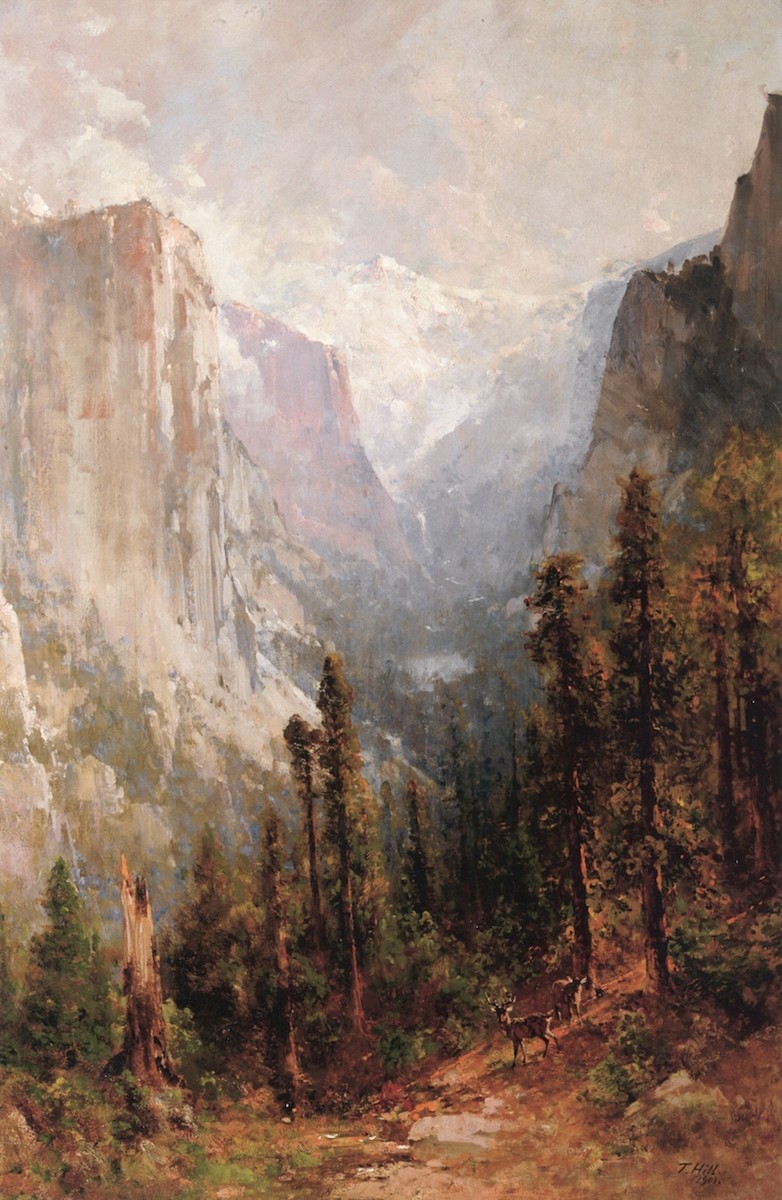 El Capitan with Clouds Rest beyond, Yosemite by Thomas Hill