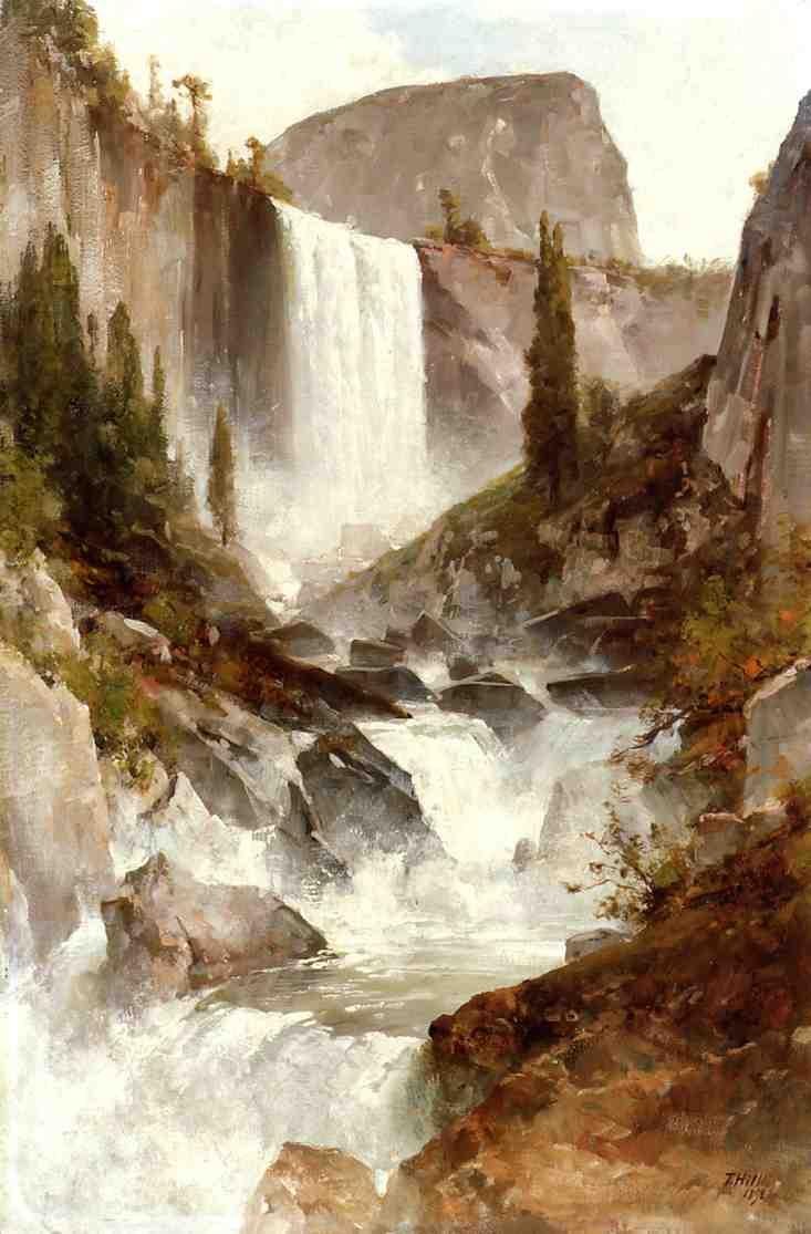 Falls in Yosemite by Thomas Hill