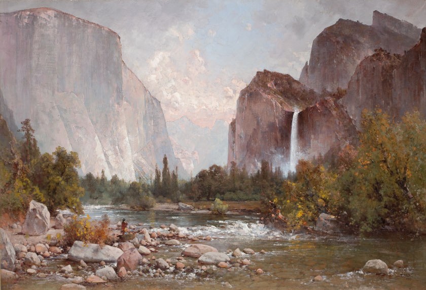 Fishing in the Yosemite Valley by Thomas Hill