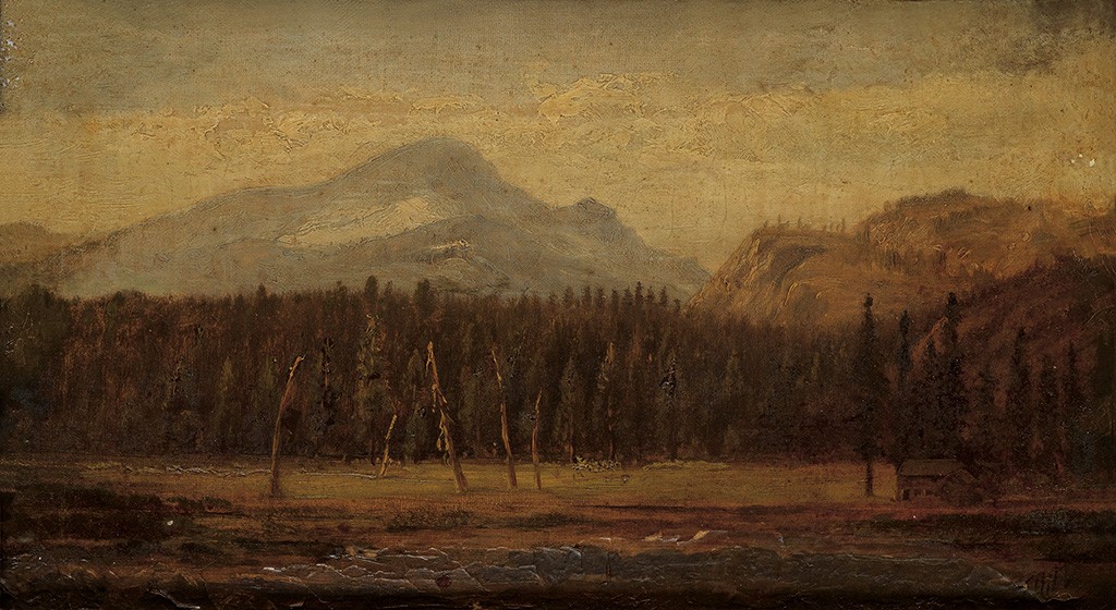 Landscape with a Frontier House by Thomas Hill
