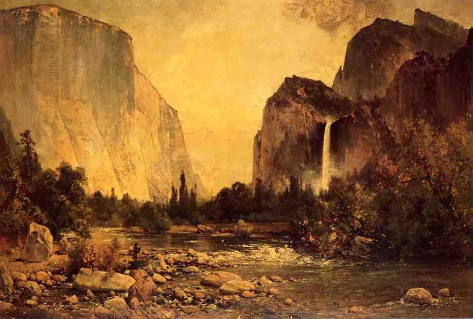 Lone Fisherman in Yosemite by Thomas Hill