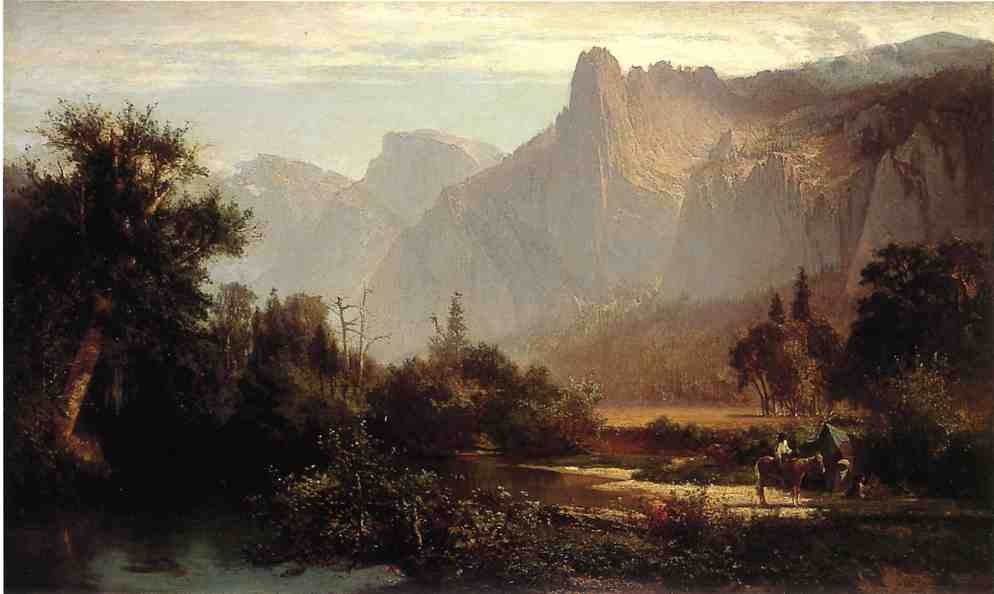 Piute Indian family in Yosemite Valley by Thomas Hill