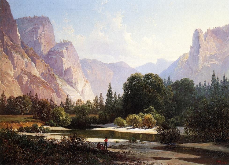 Piute Indians in Yosemite Valley by Thomas Hill