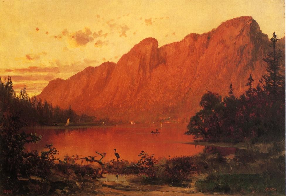 Profile Peak from Profile Lake, New Hampshire by Thomas Hill