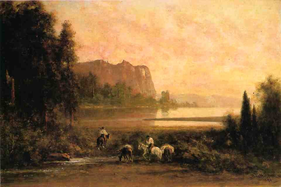 Trappers in Yosemite Mountains by Thomas Hill