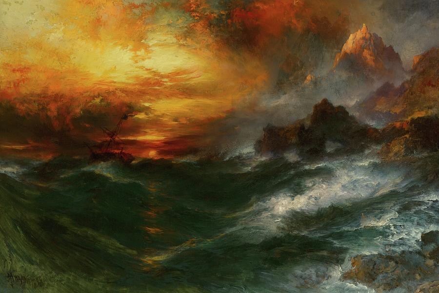 A Mountain of Loadstone Arabian Nights by Thomas Moran