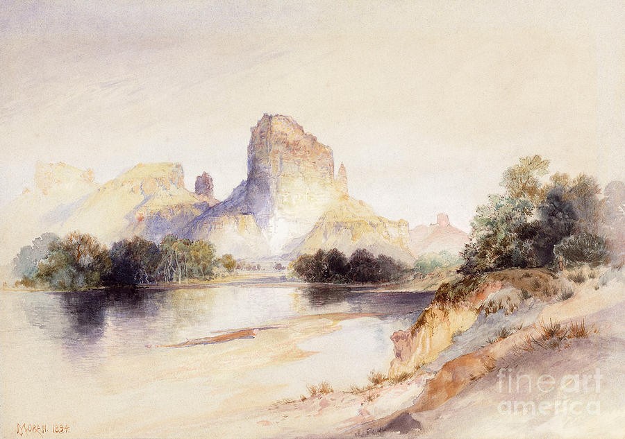 Castle Butte Green River Wyoming by Thomas Moran