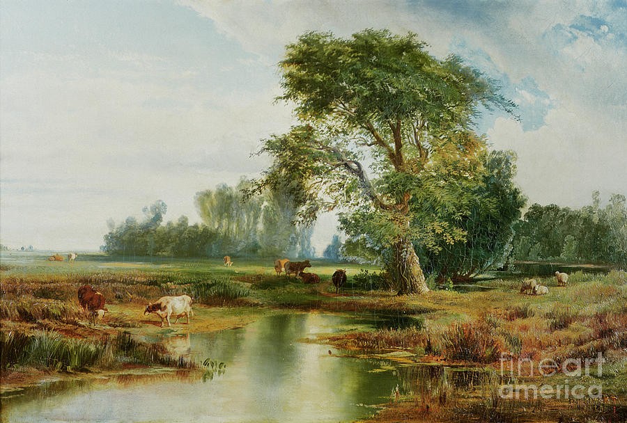 Cattle Watering by Thomas Moran