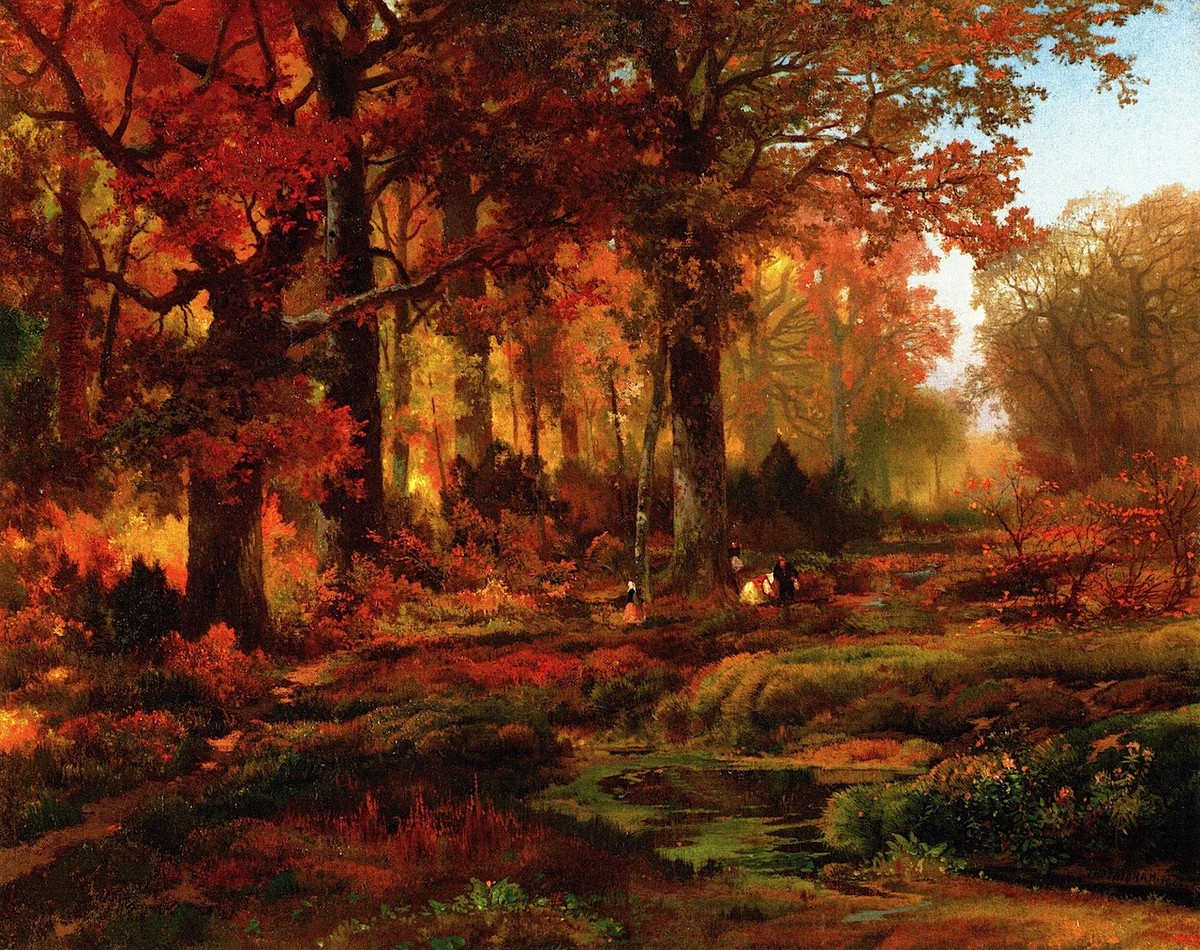 Cresheim Glen, Wissahickon, Autumn by Thomas Moran