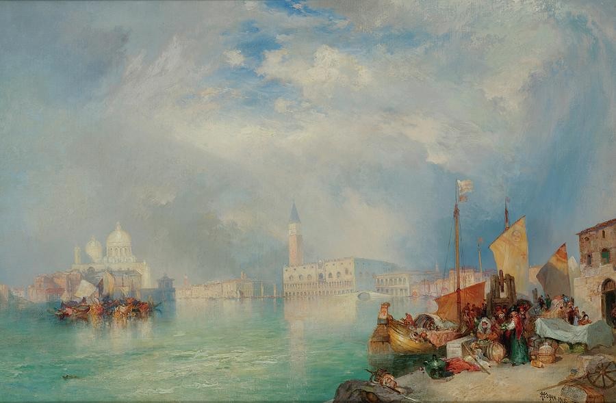 Entrance to the Grand Canal Venice by Thomas Moran