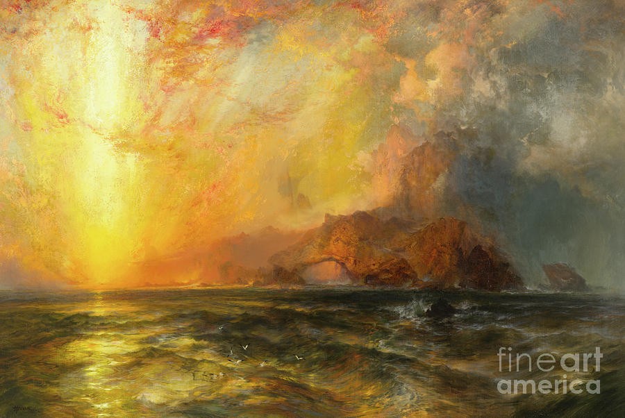 Fiercely the Red Sun Descending Burned His Way Along the Heavens by Thomas Moran