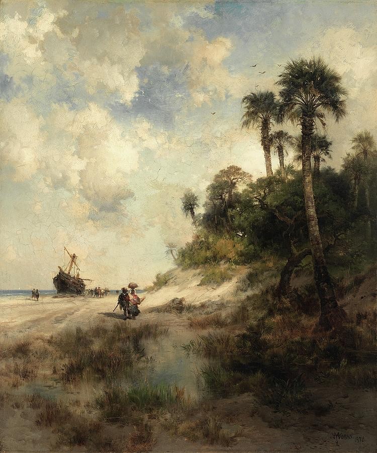 Fort George Island Florida by Thomas Moran