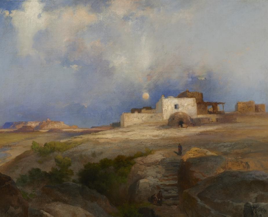 Laguna Pueblo by Thomas Moran