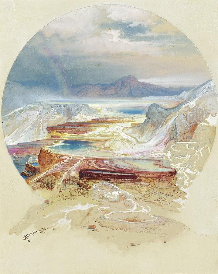 Minerva Terrace Yellowstone by Thomas Moran