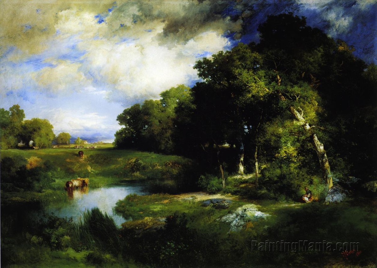 Pastoral Landscape by Thomas Moran